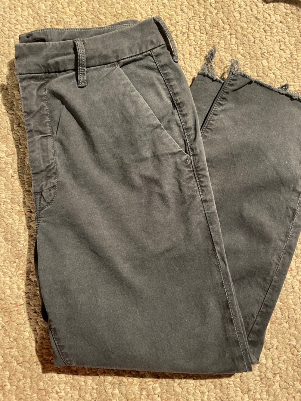 MOTHER The Shaker Prep Denim Jeans - faded navy color